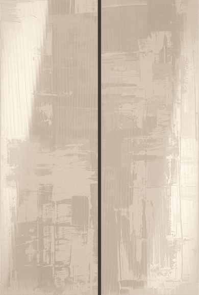 Abstract Lucido Vaniglia (set 2 pc)  (64,2x96,3) 