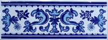 Cenefa Cuarteo Azul (7x20)