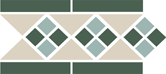ордюр керамический Border LISBON with 1 strip (Tr.16, Dots 13+18, Strips 18) 28х15 см