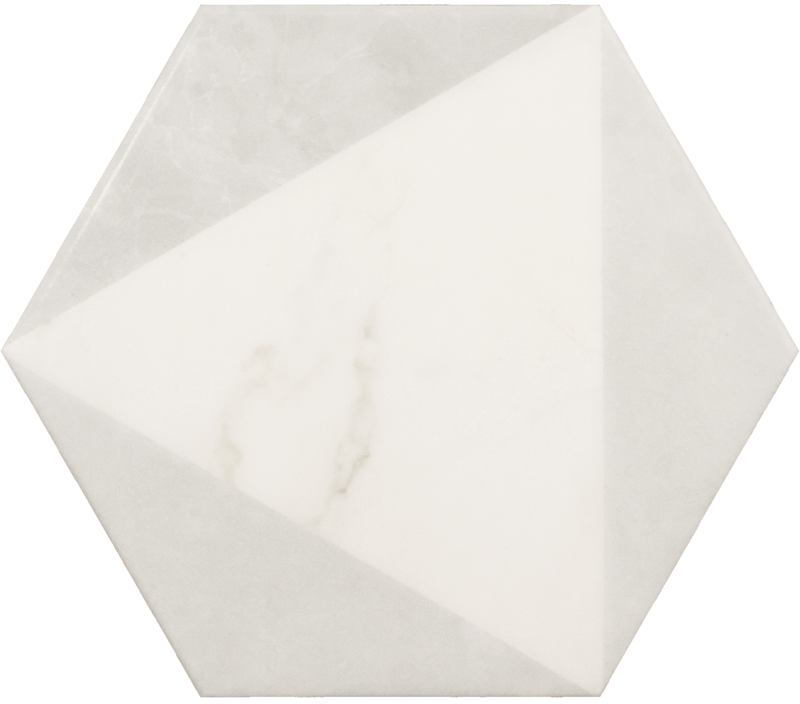 Плитка керамическая напольная CARRARA Hexagon Peak 17,5x20 см